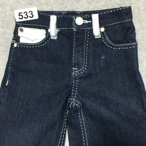 COOGI Limited Edition White Leather Trim Dark Rinse Indigo Denim Jeans Boys 18m - Picture 16 of 16